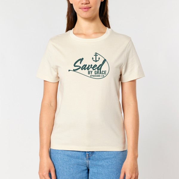 Girlie-Shirt Saved (weiß natur)